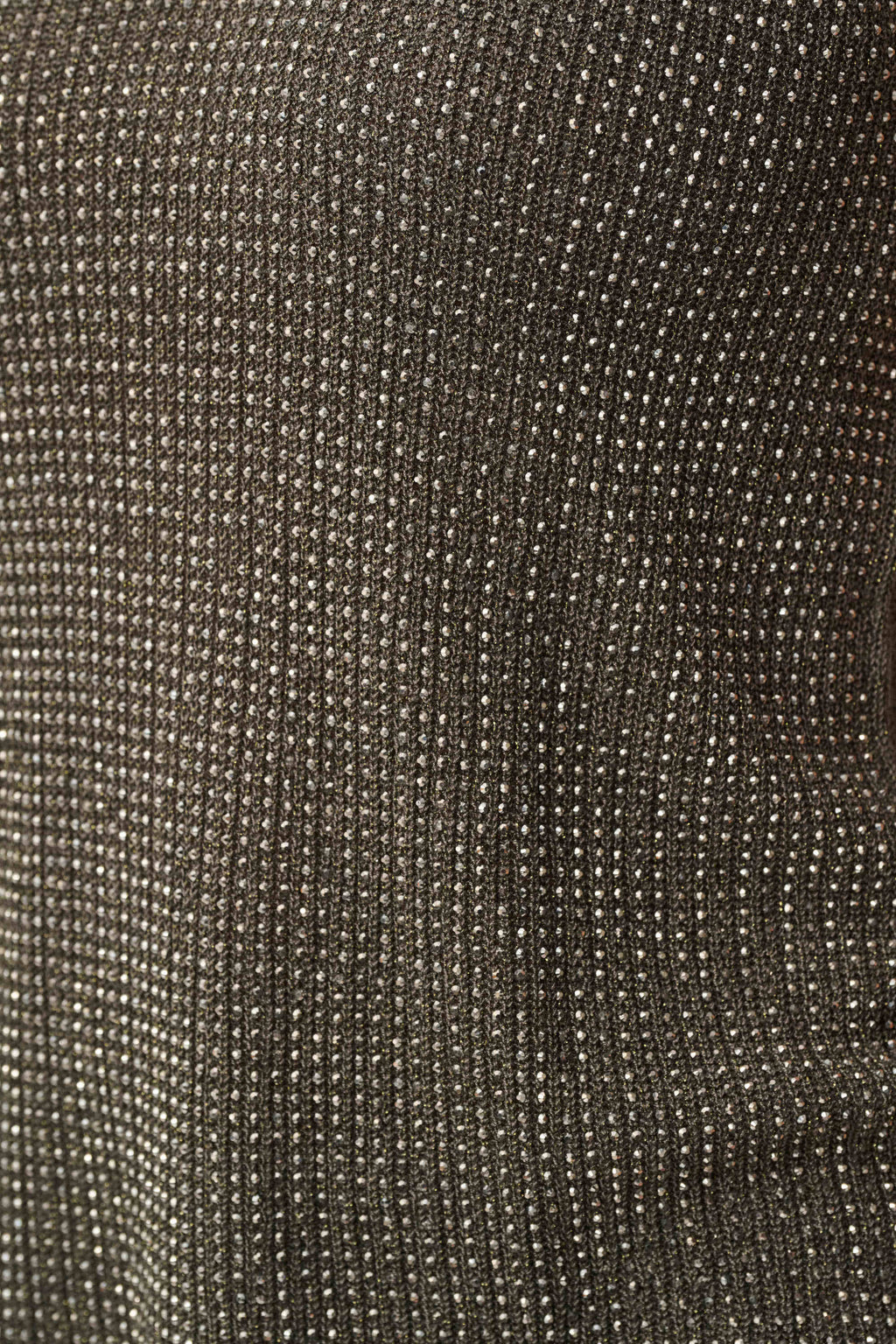 Metallic Knitted Camisole with Rhinestones