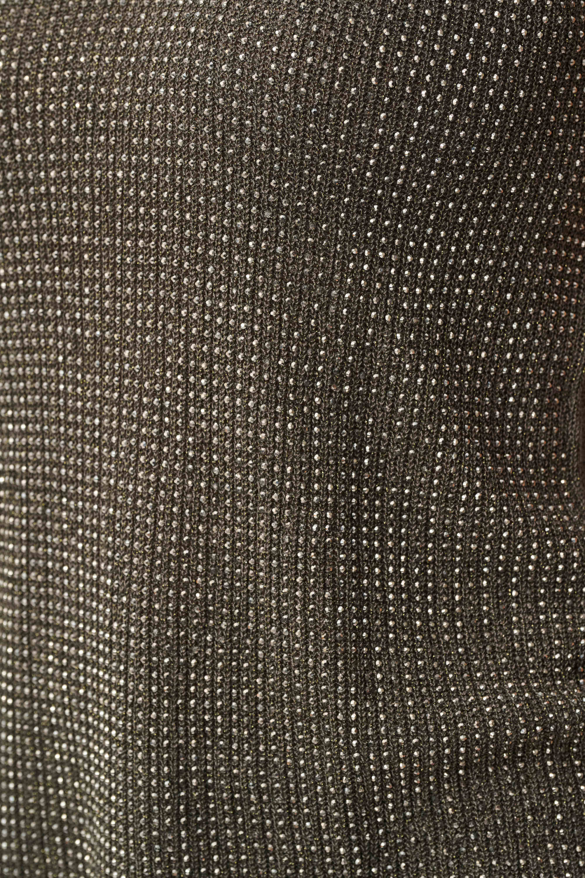 Metallic Knitted Camisole with Rhinestones