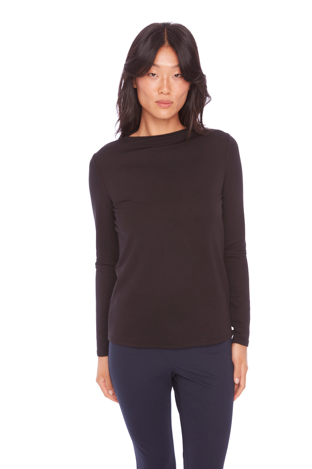 Jane Solid Provence Long-Sleeve Top