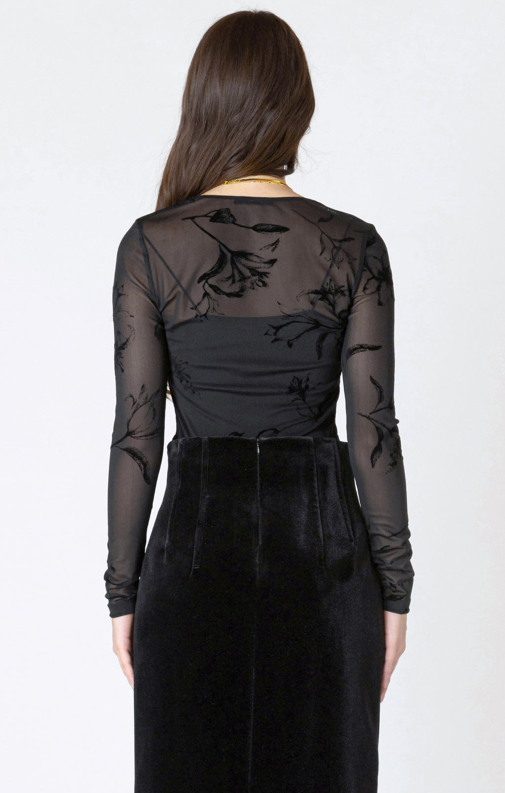 Burnout Patterned Bodysuit
