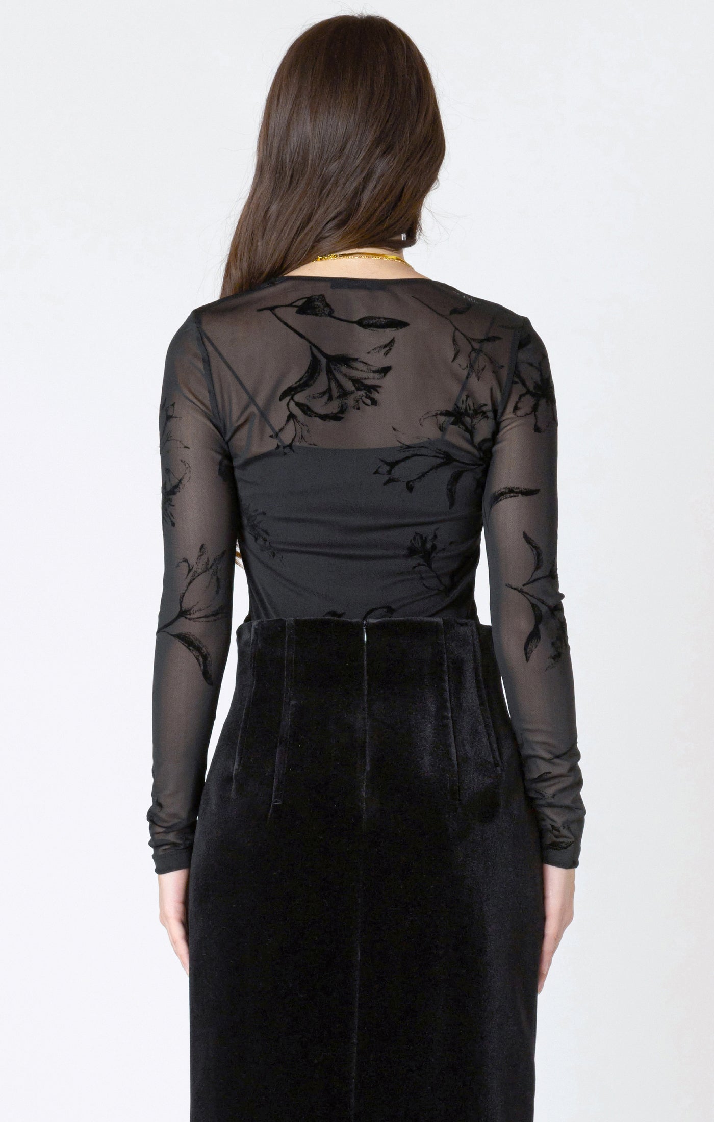Burnout Patterned Bodysuit