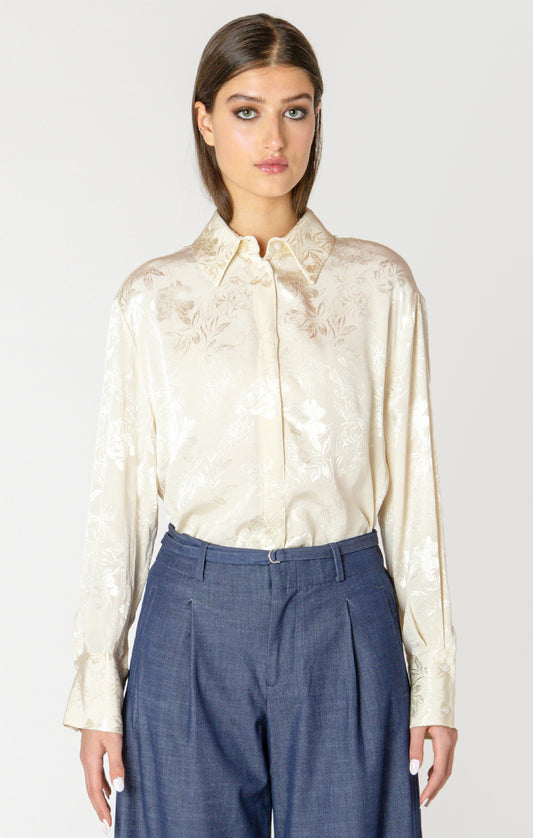 Floral Jacquard Blouse