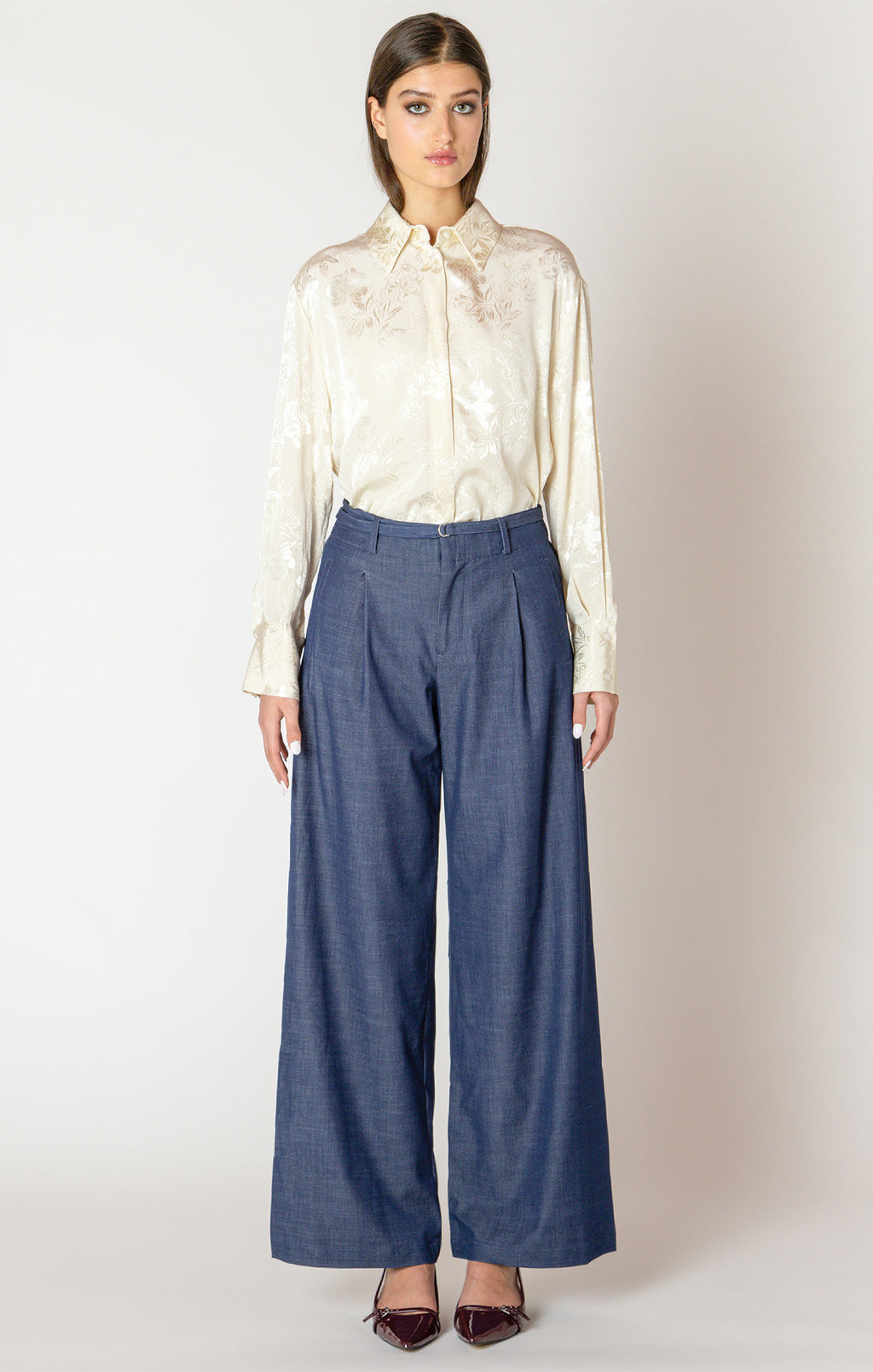 Floral Jacquard Blouse