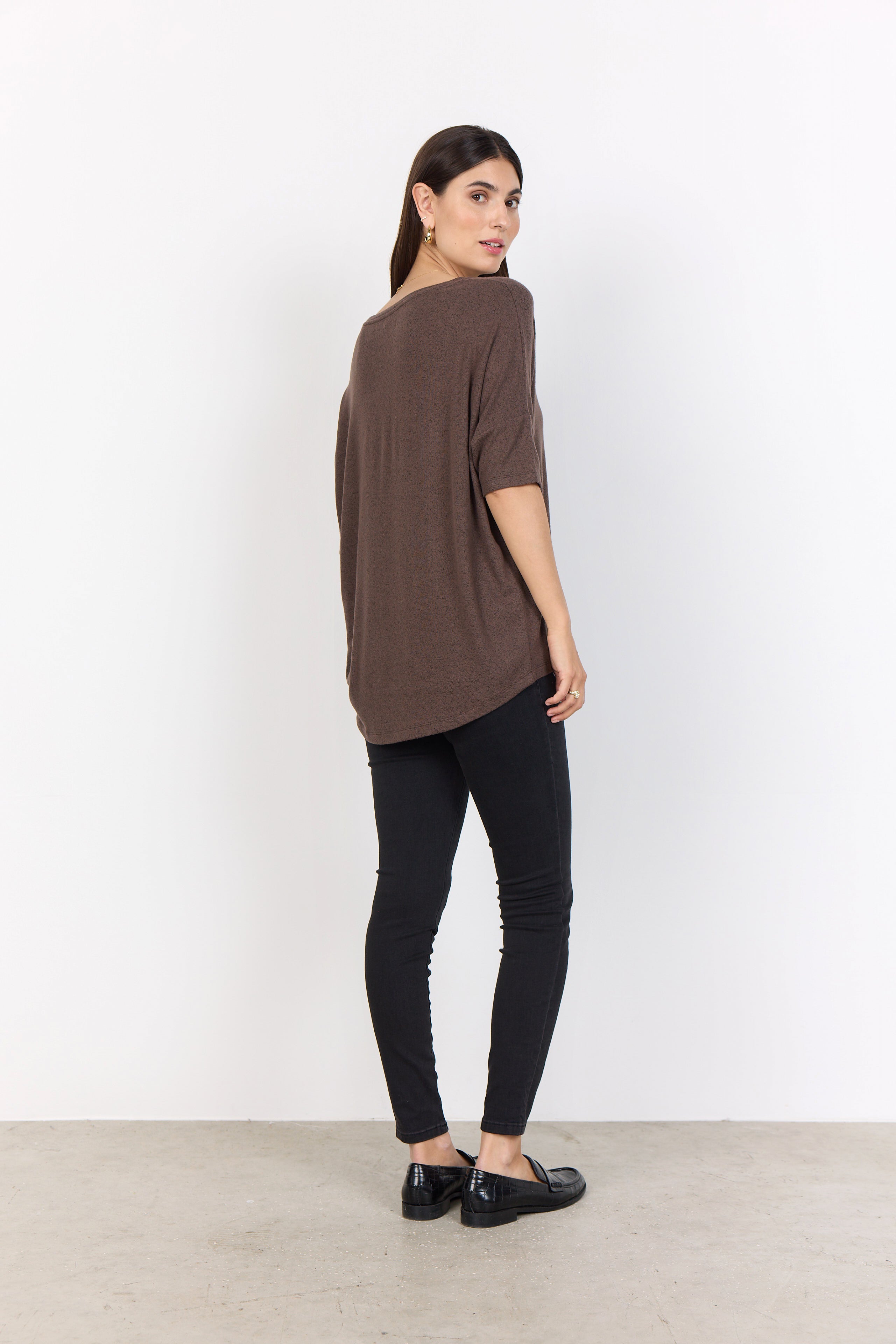 Biara 3/4 Sleeve Round Neck Shirt