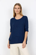 Biara Scoop Neck 3/4 Sleeve Shirt