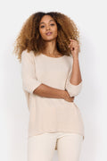 Biara 3/4 Sleeve Round Neck Shirt