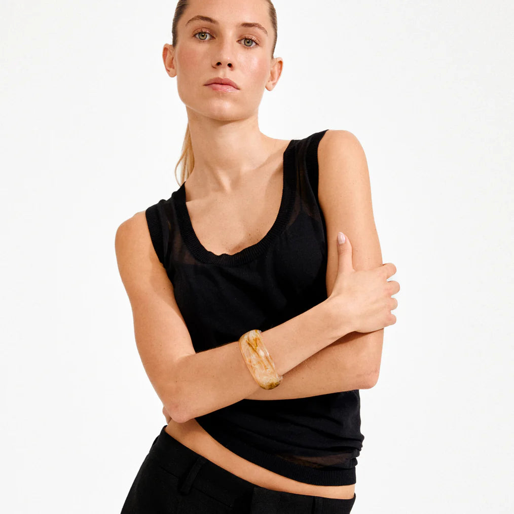 Aase Chunky Marbled Bangle