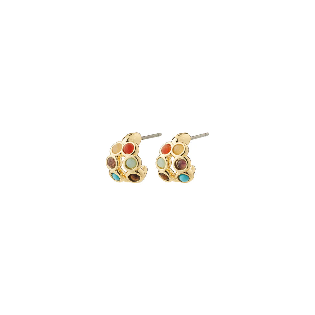 Lonnie Semi-Precious Stone Huggie Earrings