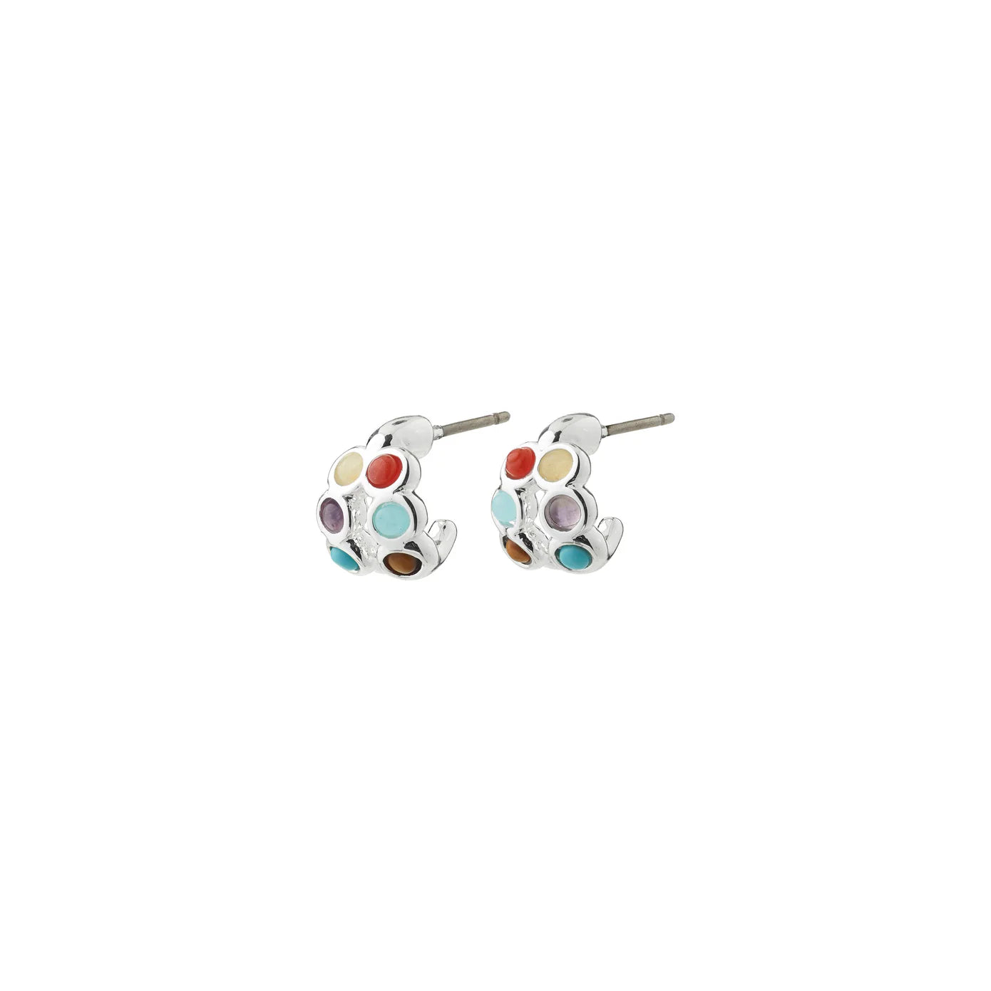 Lonnie Semi-Precious Stone Huggie Earrings