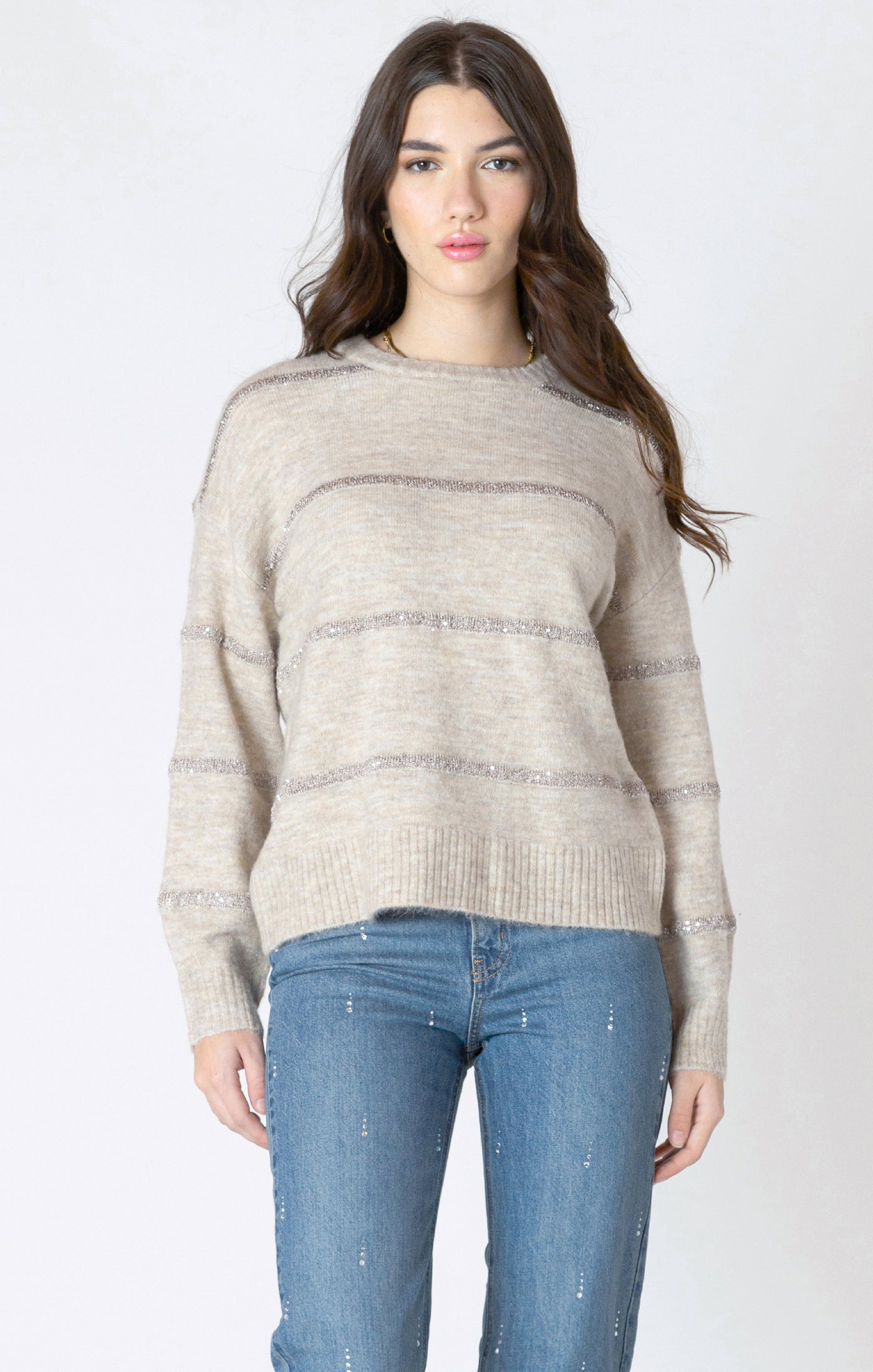 Sequin Stripe Sweater