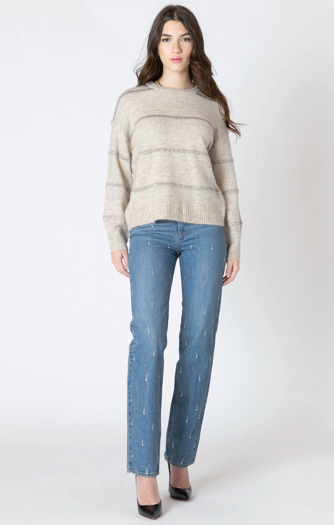 Sequin Stripe Sweater