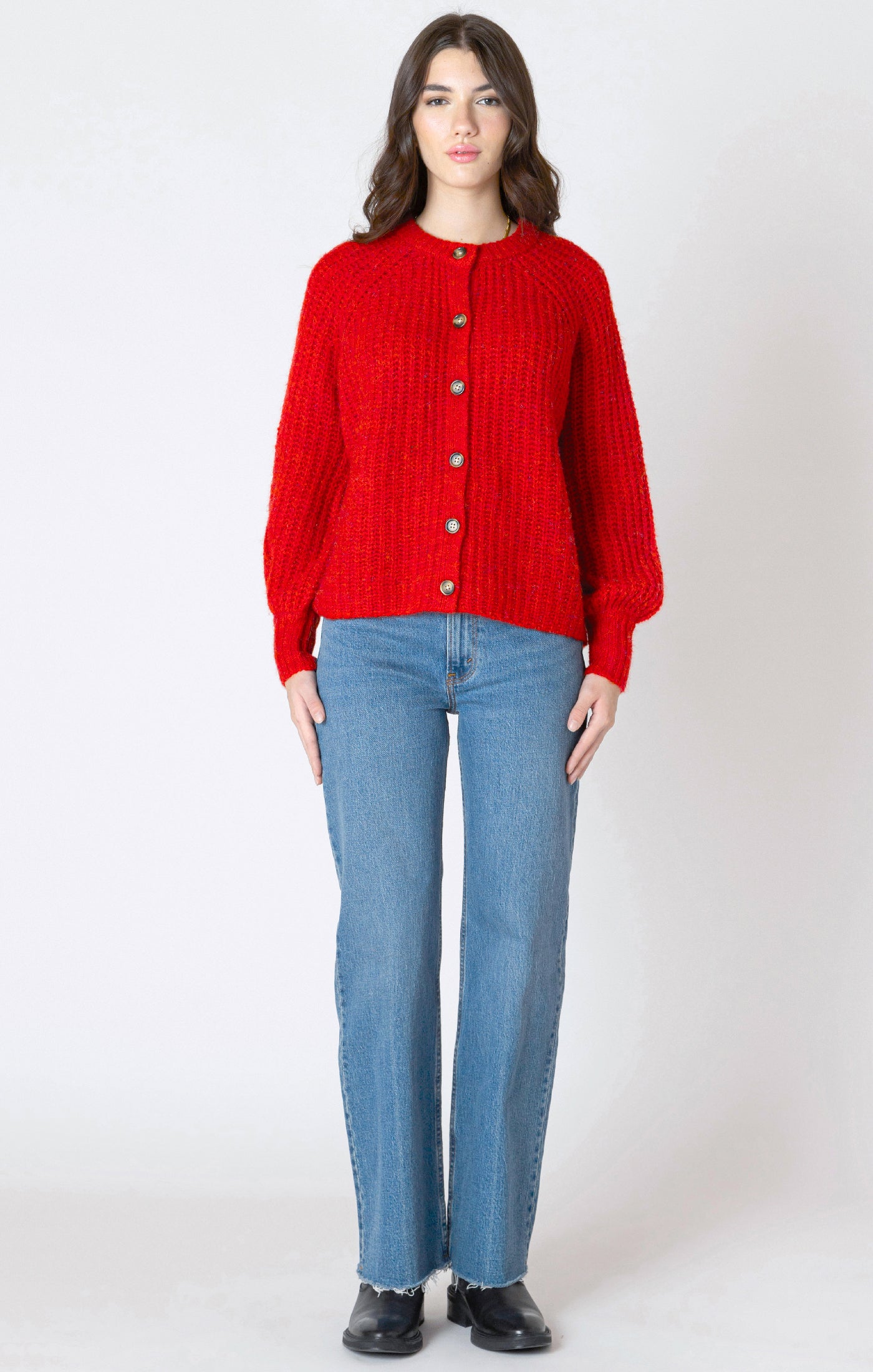 Crewneck Textured Cardigan