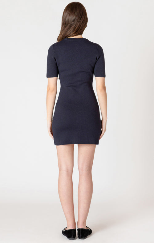 Button Detail Sweater Dress