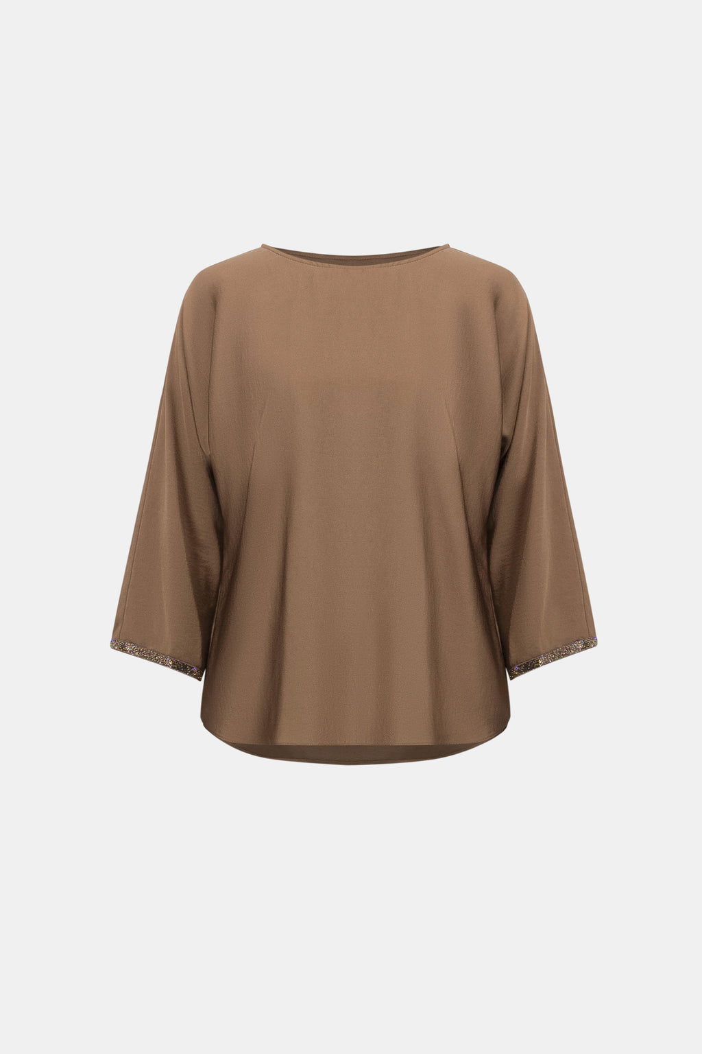 Recycled Satin Boat-Neck Tunic