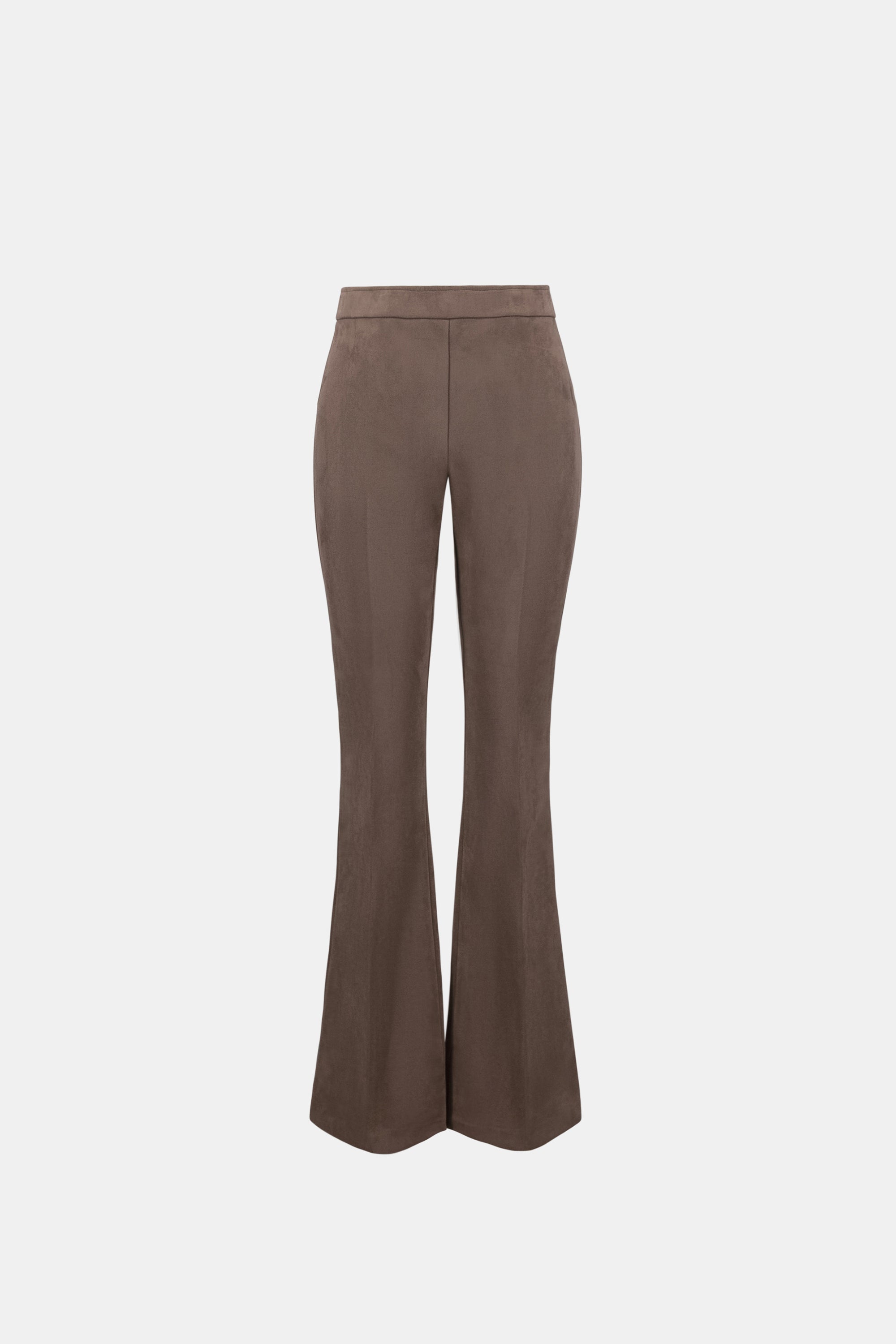 Scuba Suede Flared Pull-On Pants