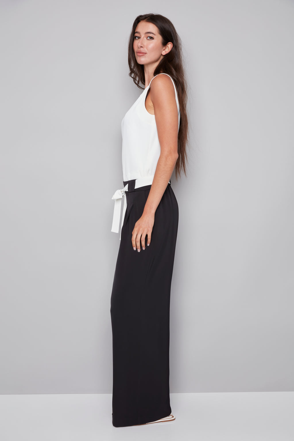 Fiona Vegan Silk Belted Wide Leg Pant