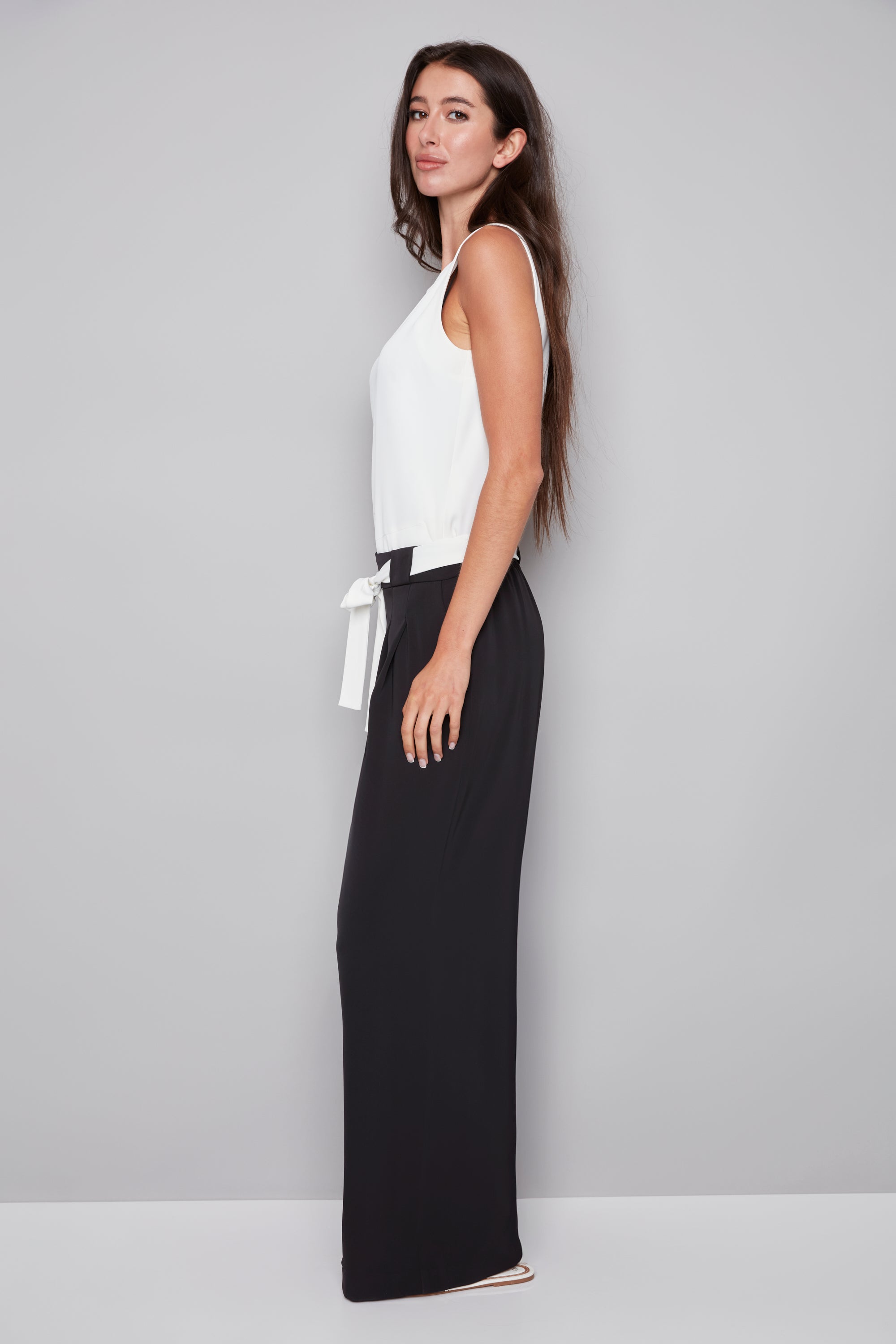 Fiona Vegan Silk Belted Wide Leg Pant