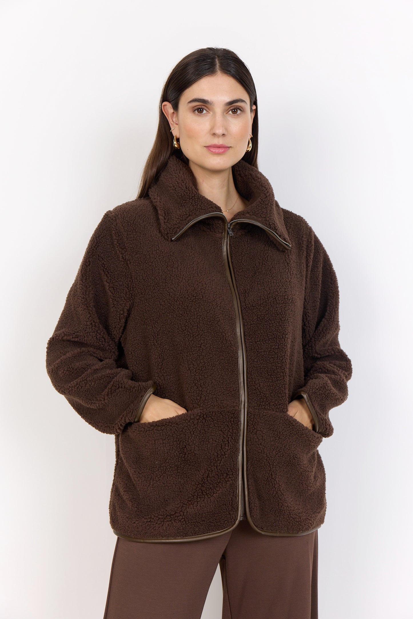 Onyx Zip Up Teddy Jacket