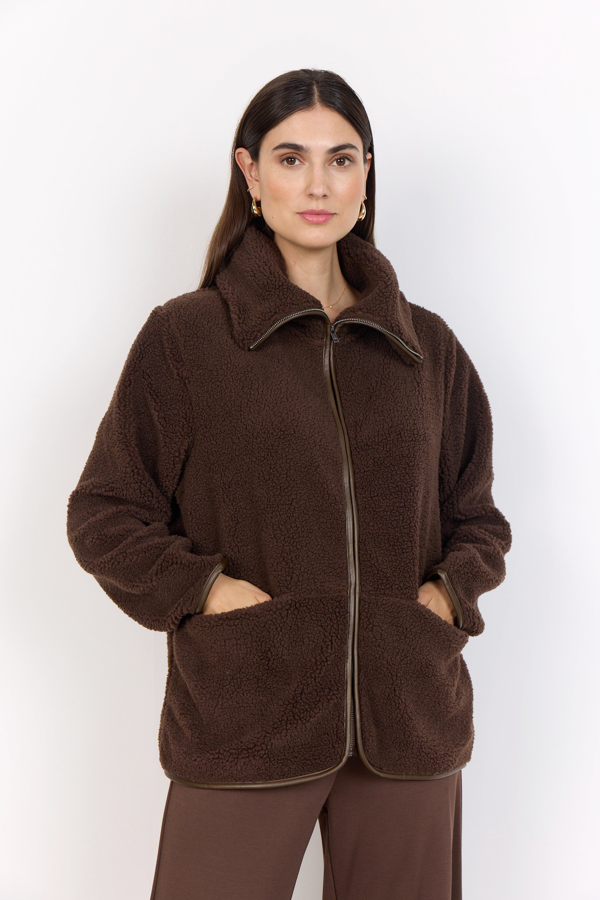 Onyx Zip Up Teddy Jacket