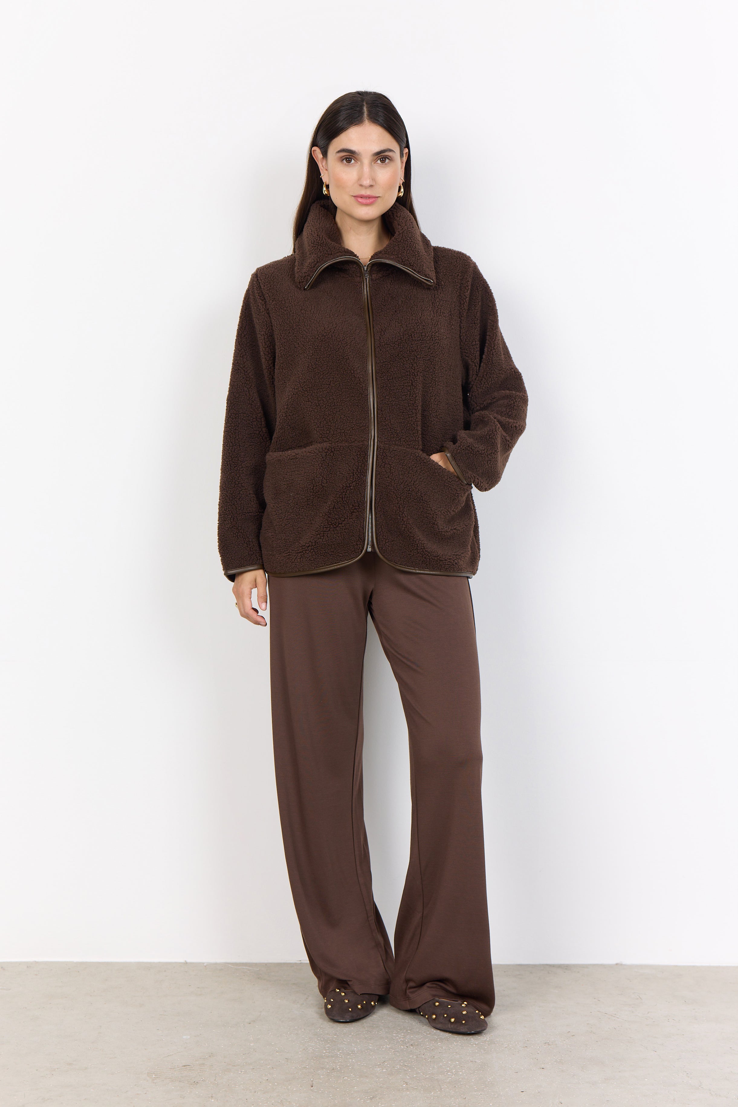 Onyx Zip Up Teddy Jacket