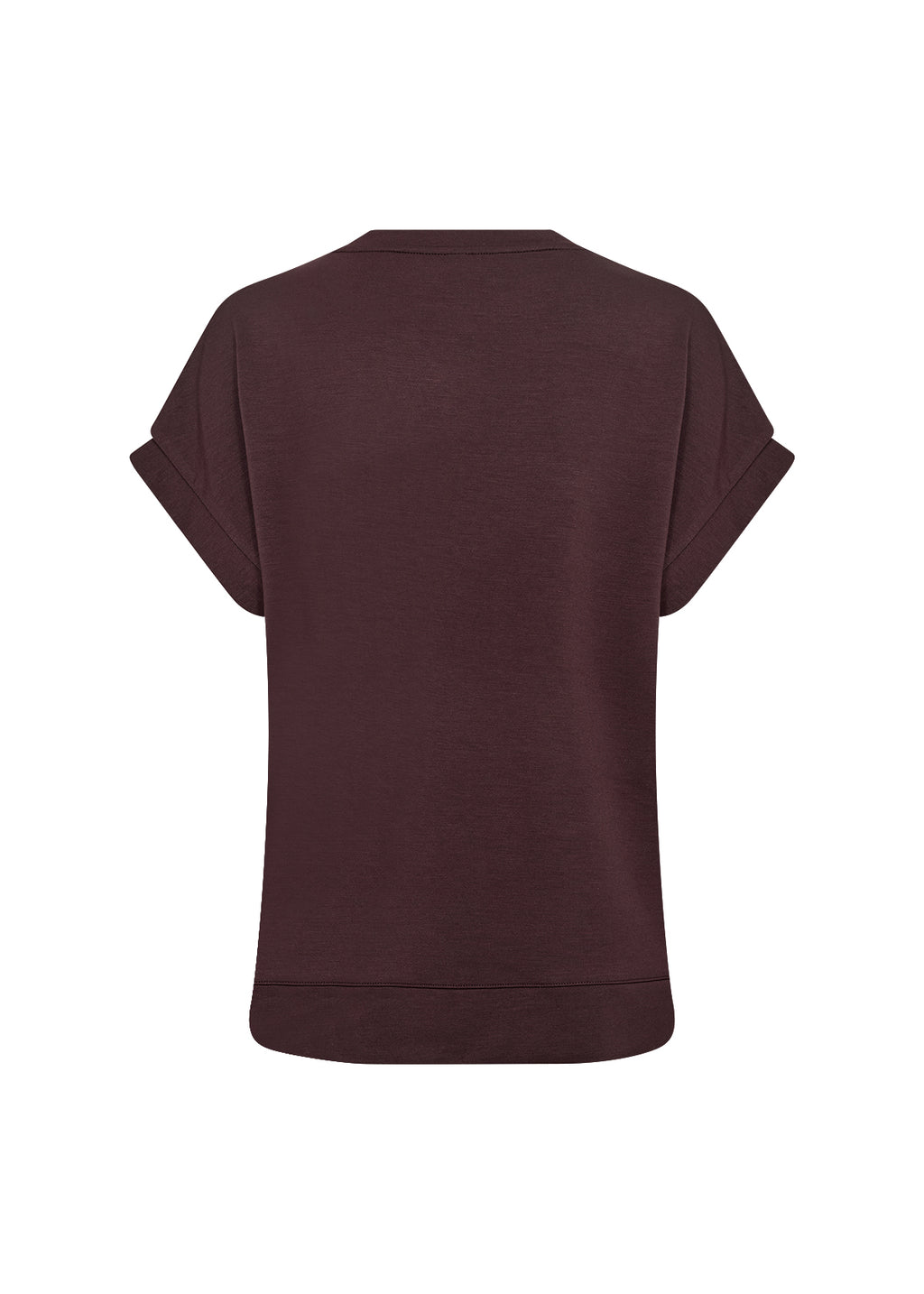 Banu Soft Rolled Sleeve Crewneck Top