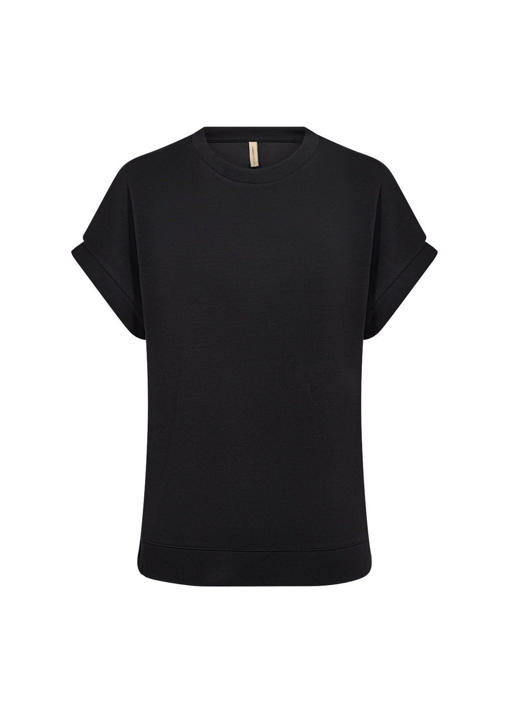 Banu Soft Rolled Sleeve Crewneck Top