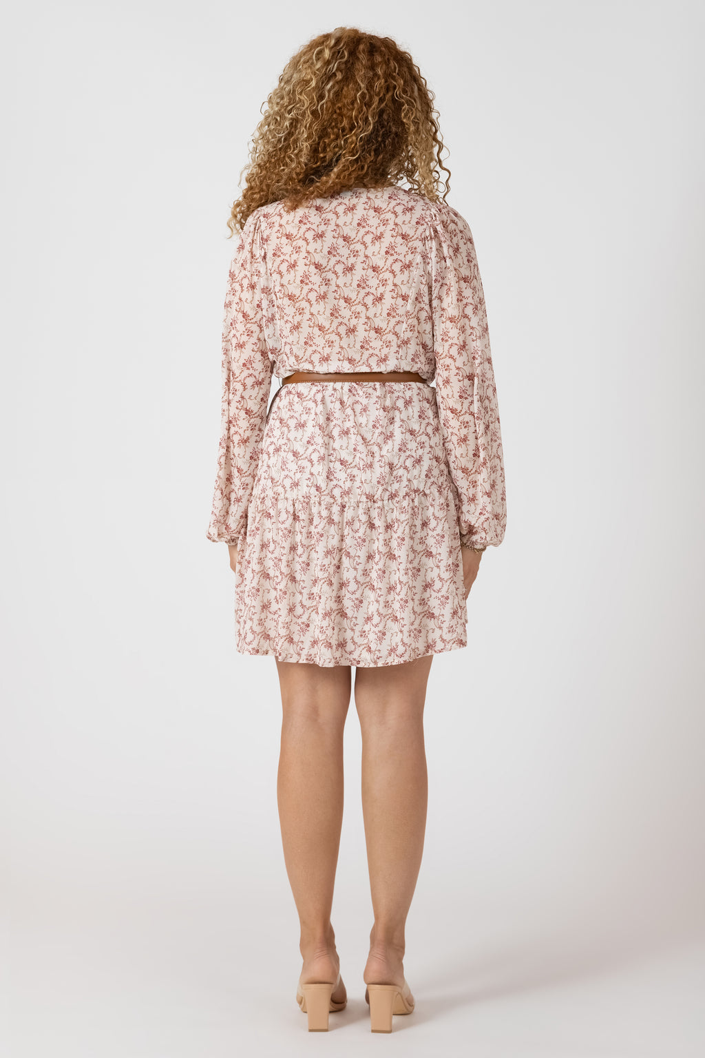 Tiered Belted Mini Dress