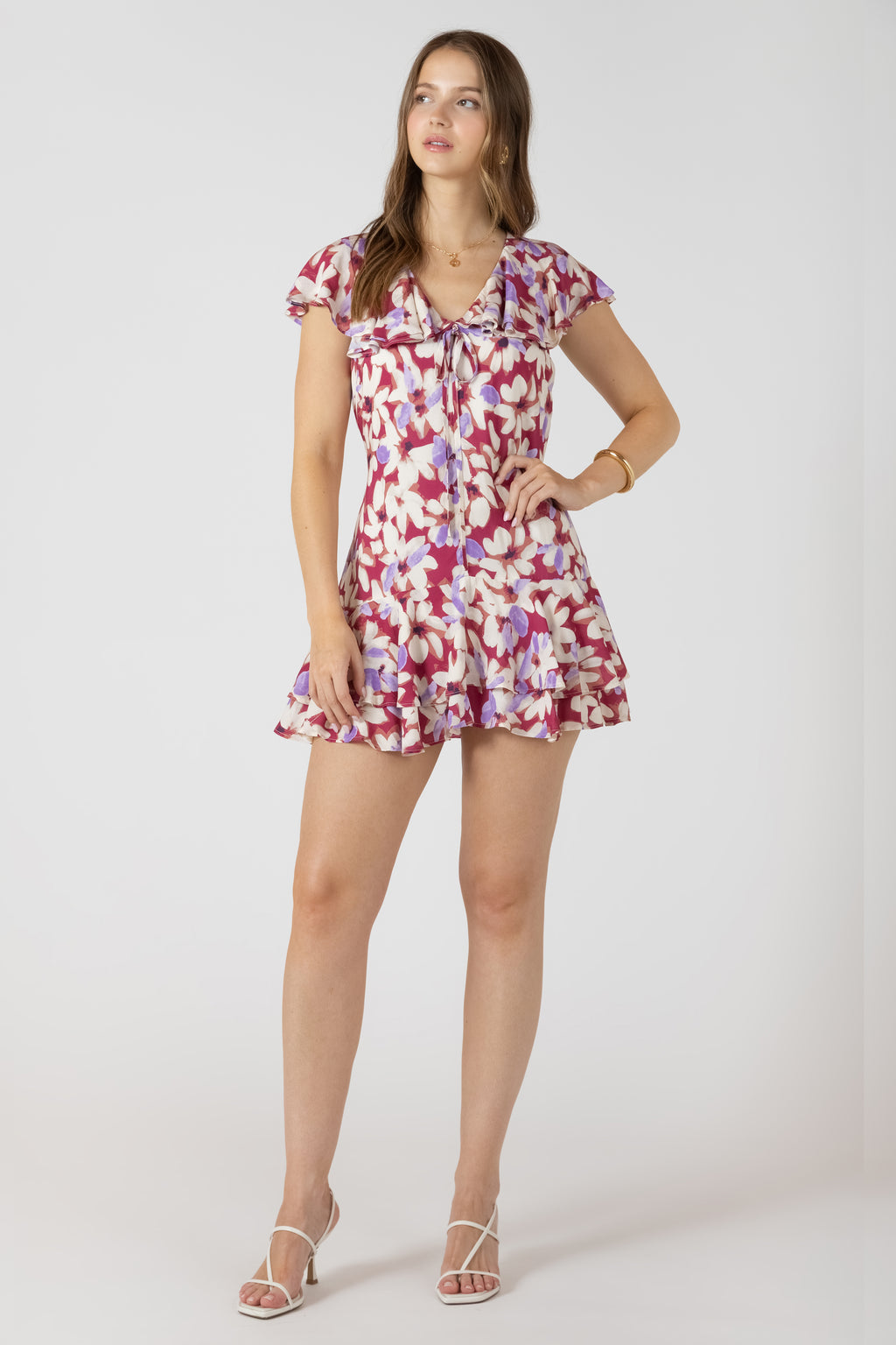 Ruffled Flounce Hem Mini Dress