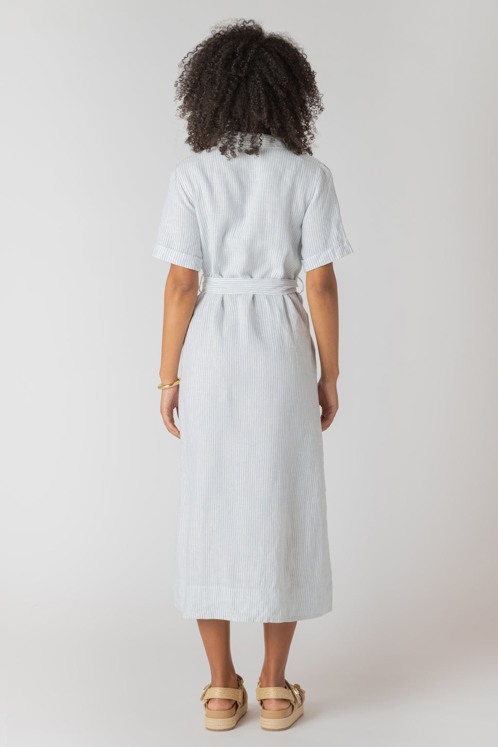 Belted Midi Shirt Dress