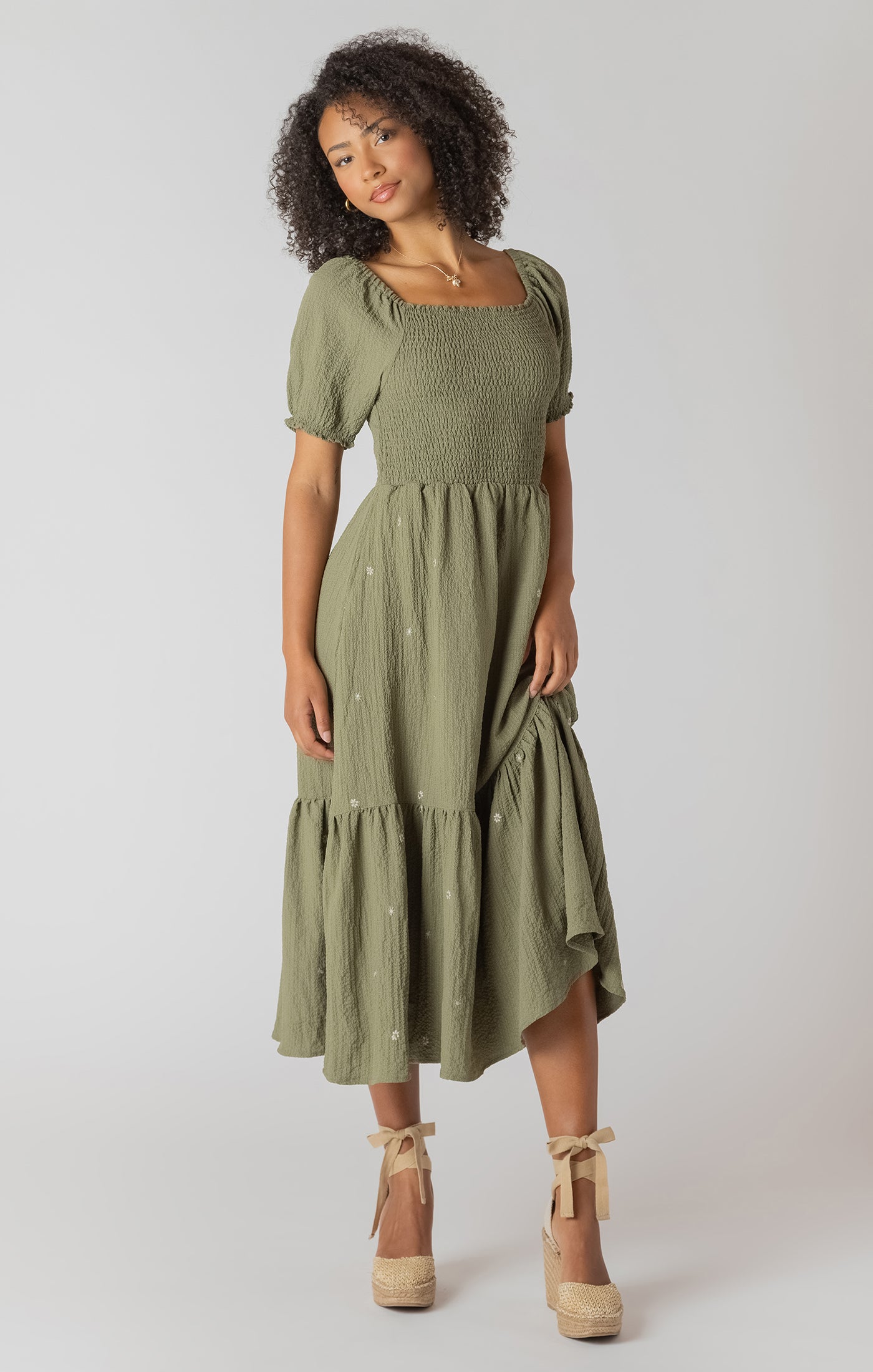 Smocked Tiered Maxi Dress