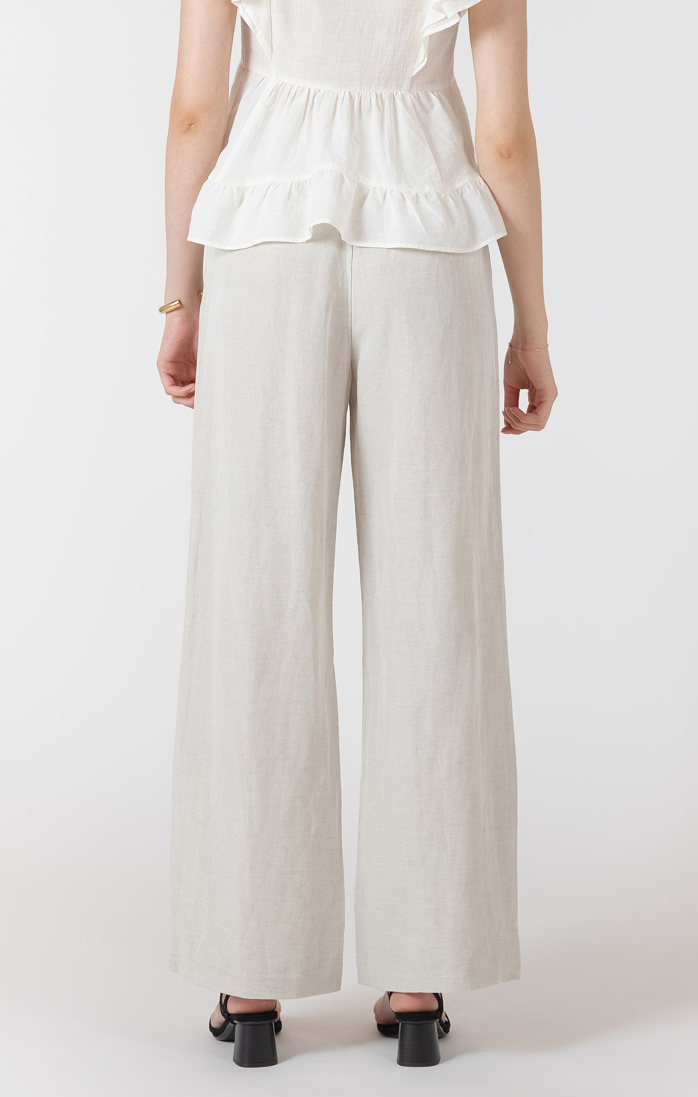 Elastic Waist Linen Pants