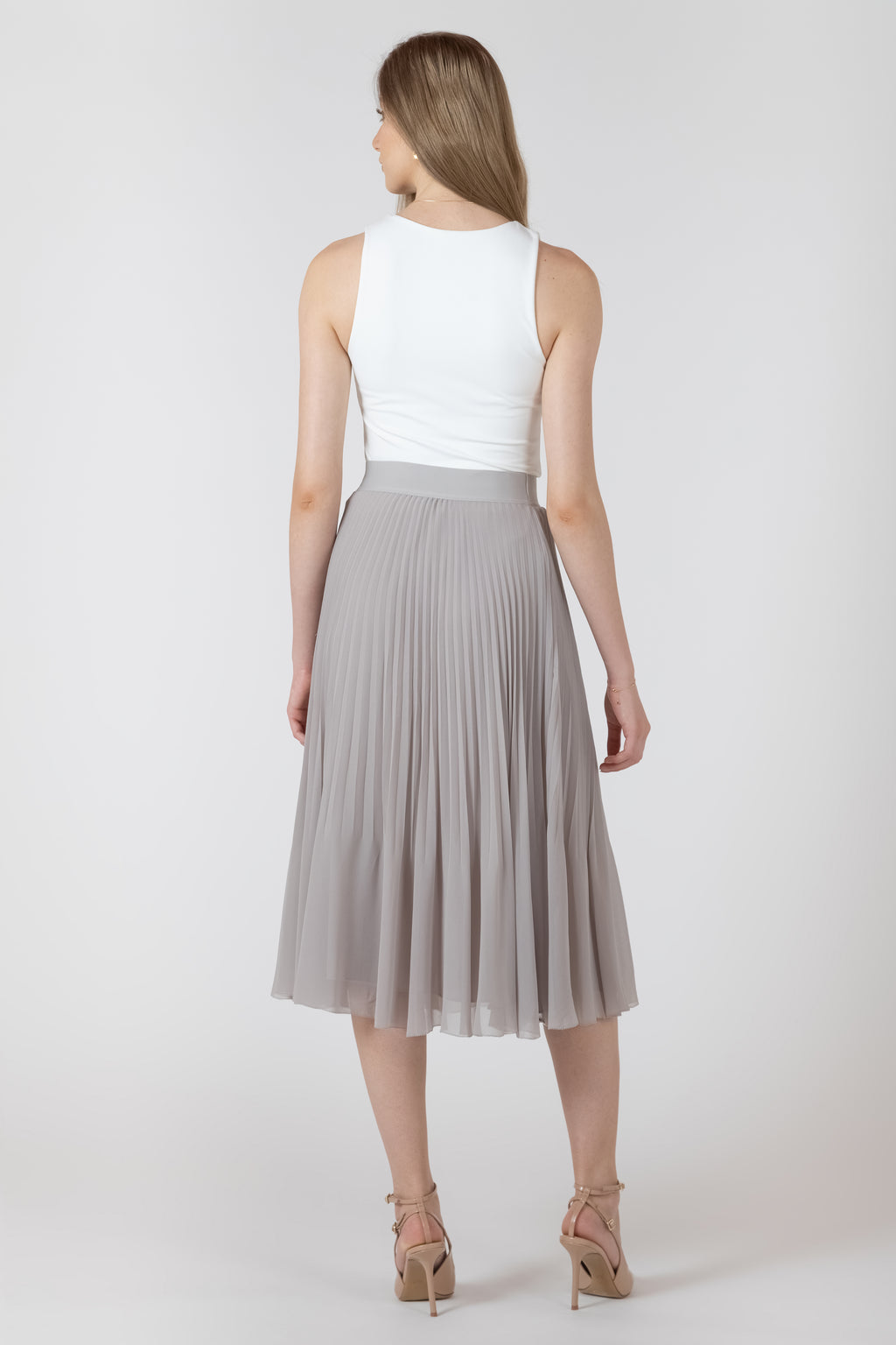 Pleated Midi Skirt