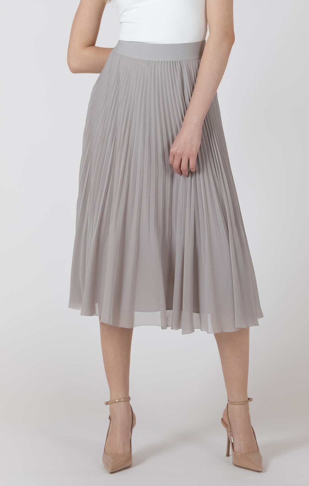 Pleated Midi Skirt