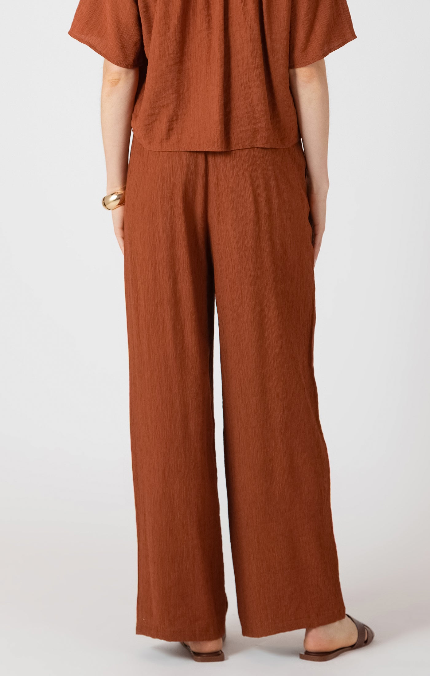 Drawstring Wide Flowy Pant