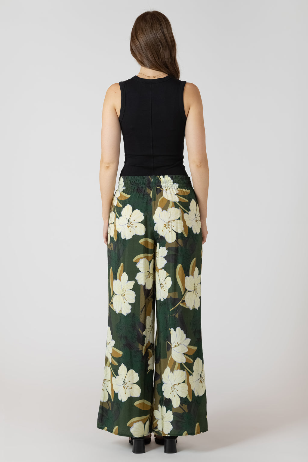 Wide Leg Bold Floral Flowy Pants
