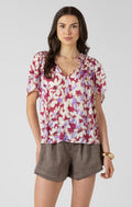 Flutter Sleeve Floral Blouse
