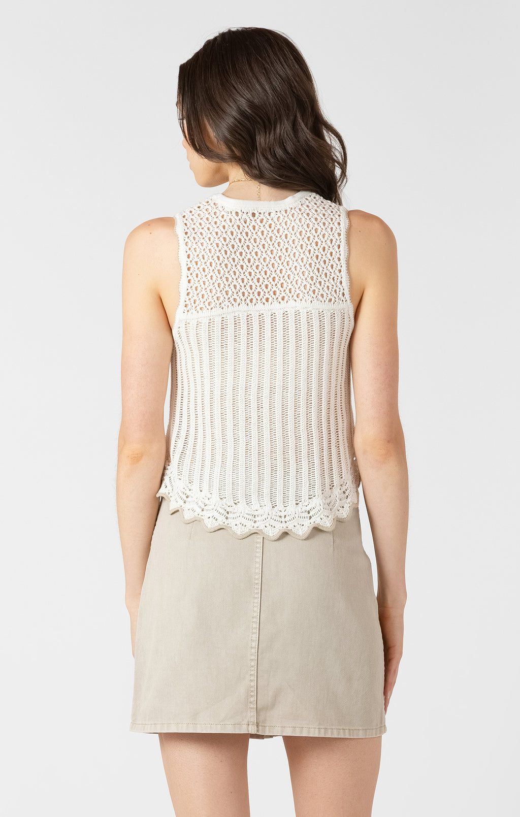 Contrast Trim Sweater Tank