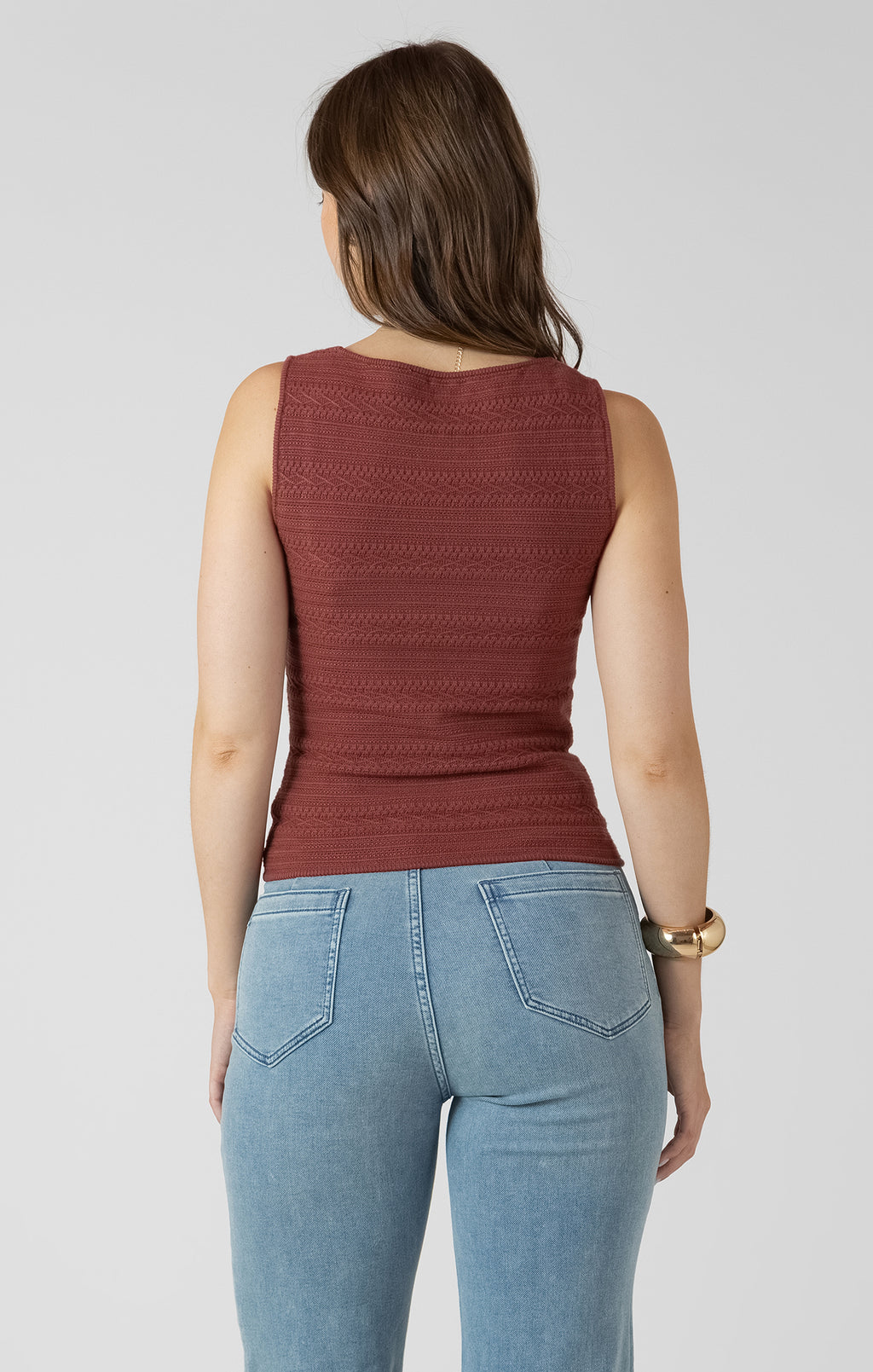 Square-Neck Textured Tank