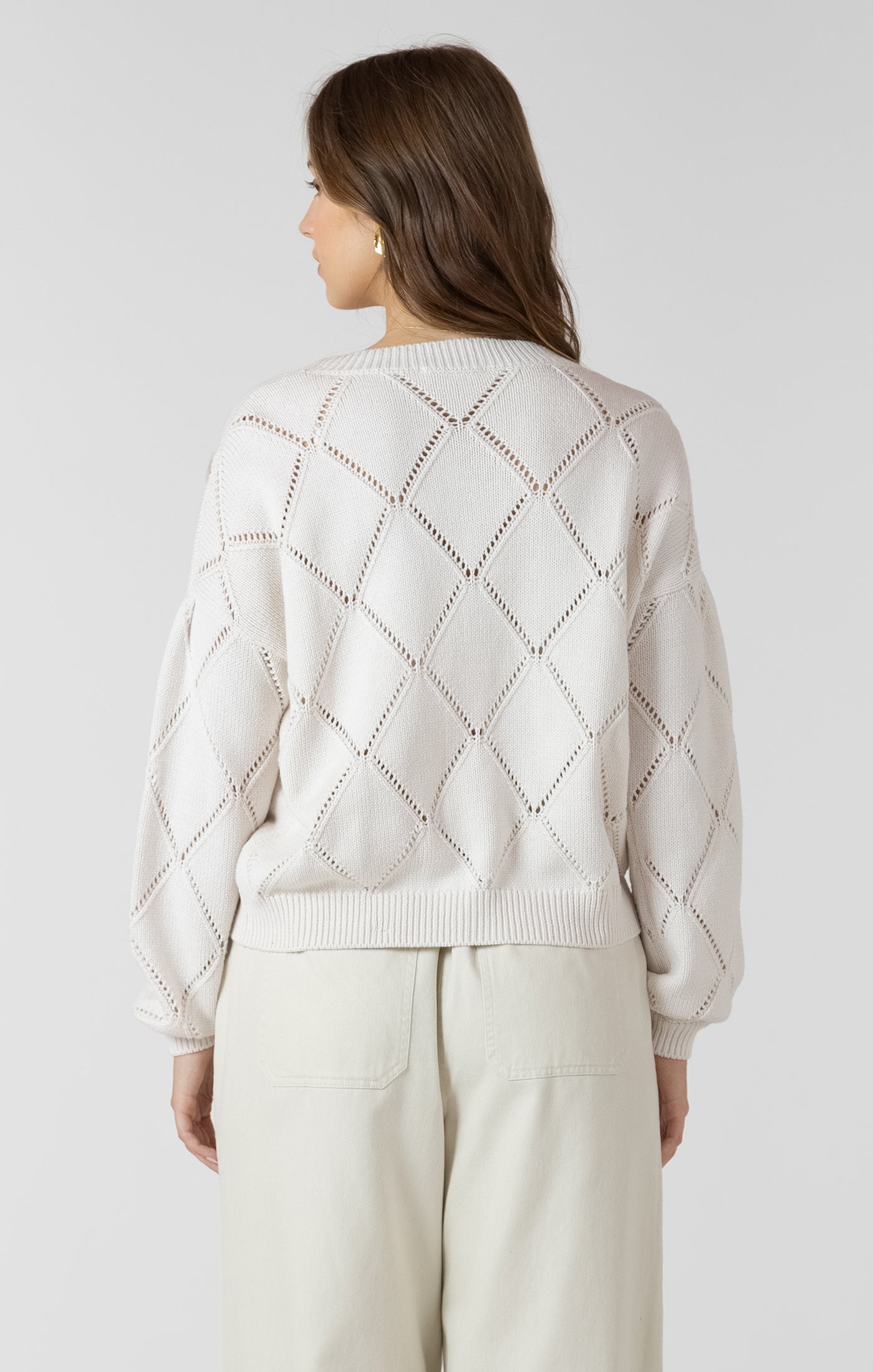 Embroidered Pointelle Cardigan