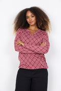 Felicity V-Neck Geometric Print Blouse