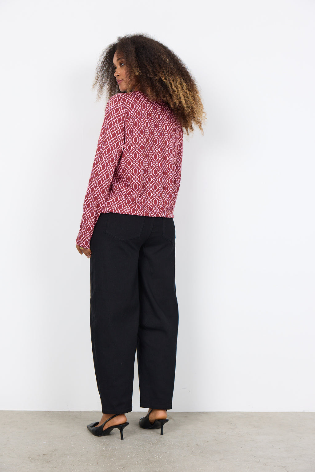 Felicity V-Neck Geometric Print Blouse
