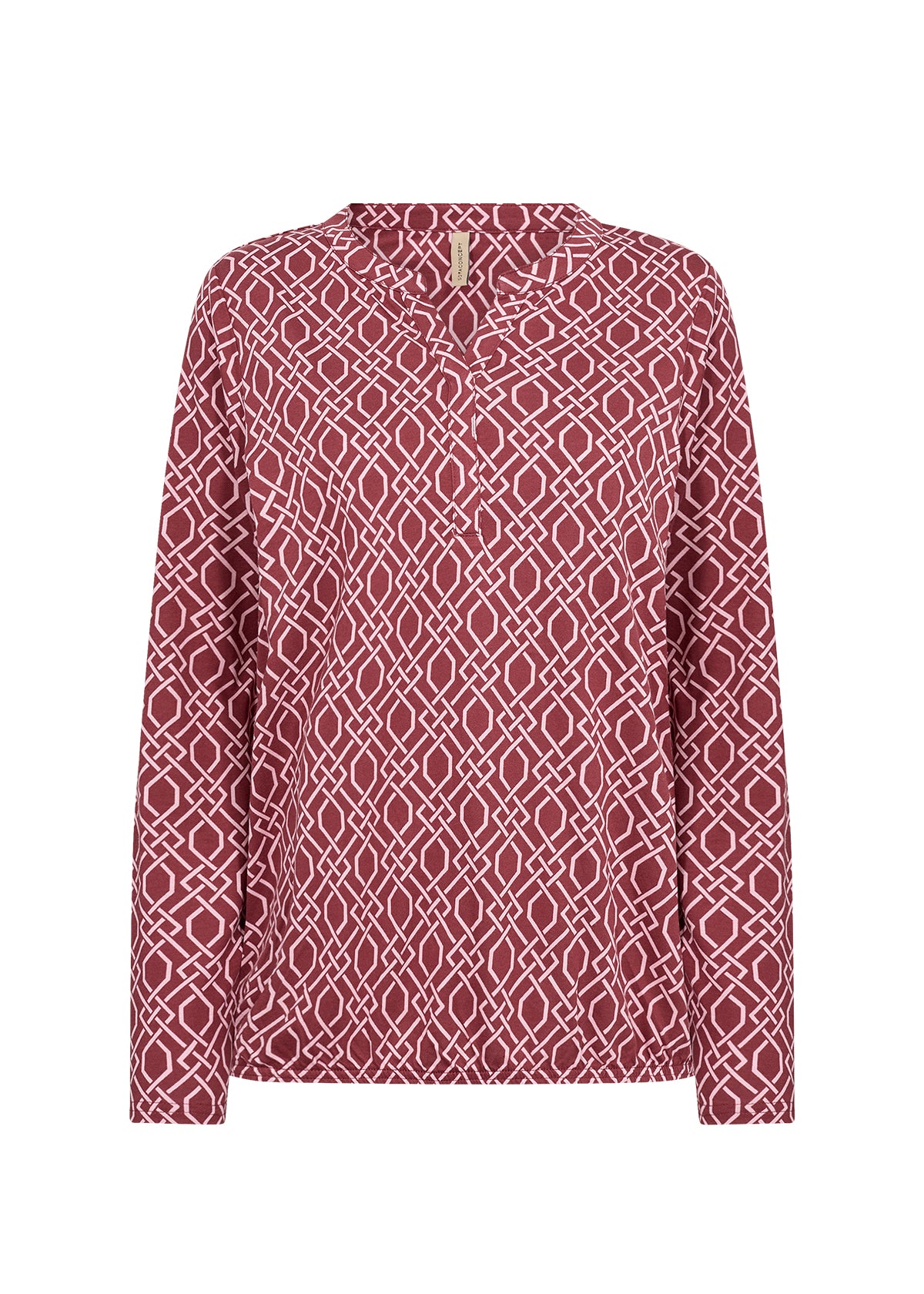 Felicity V-Neck Geometric Print Blouse