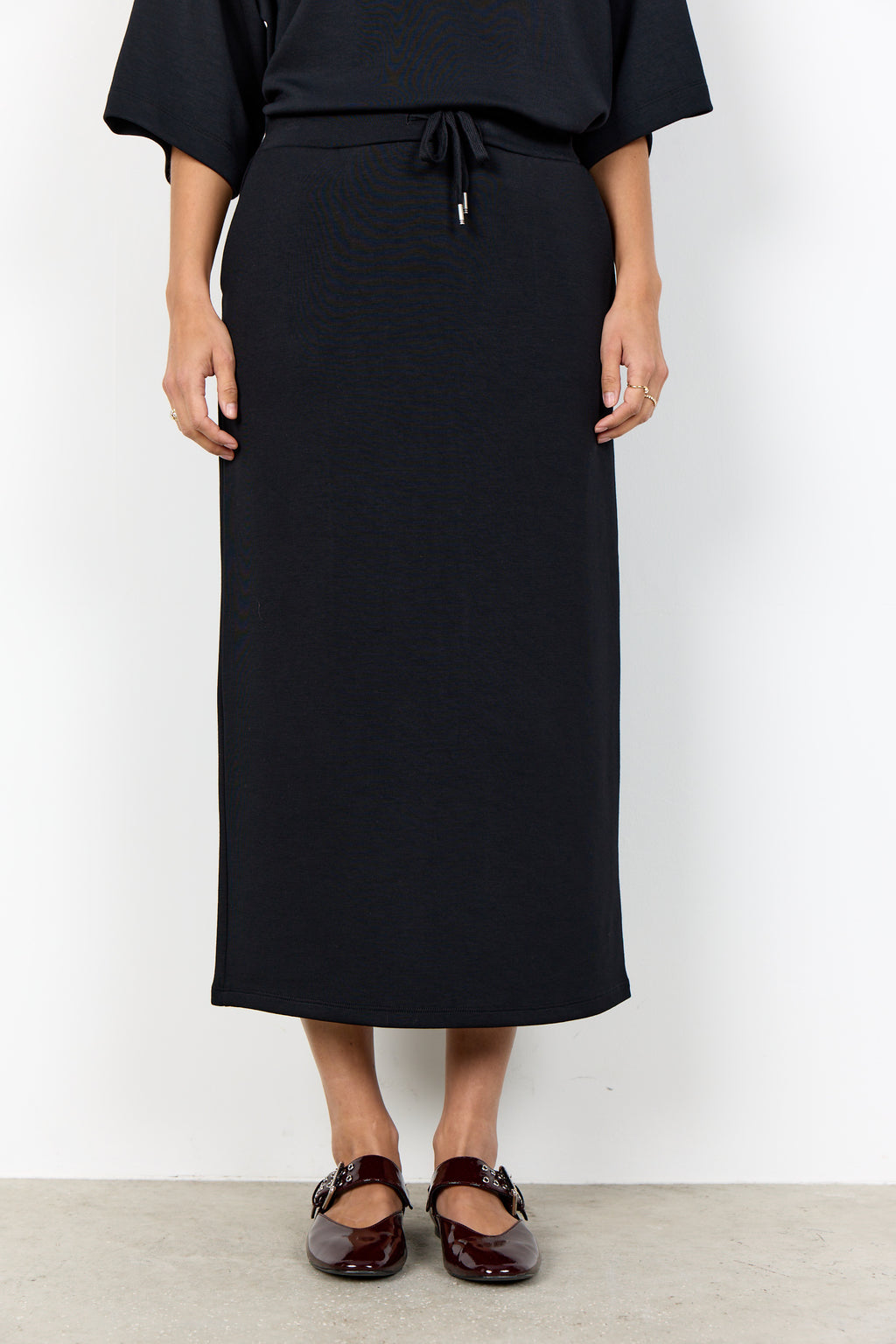 Banu Soft Drawstring Midi Skirt