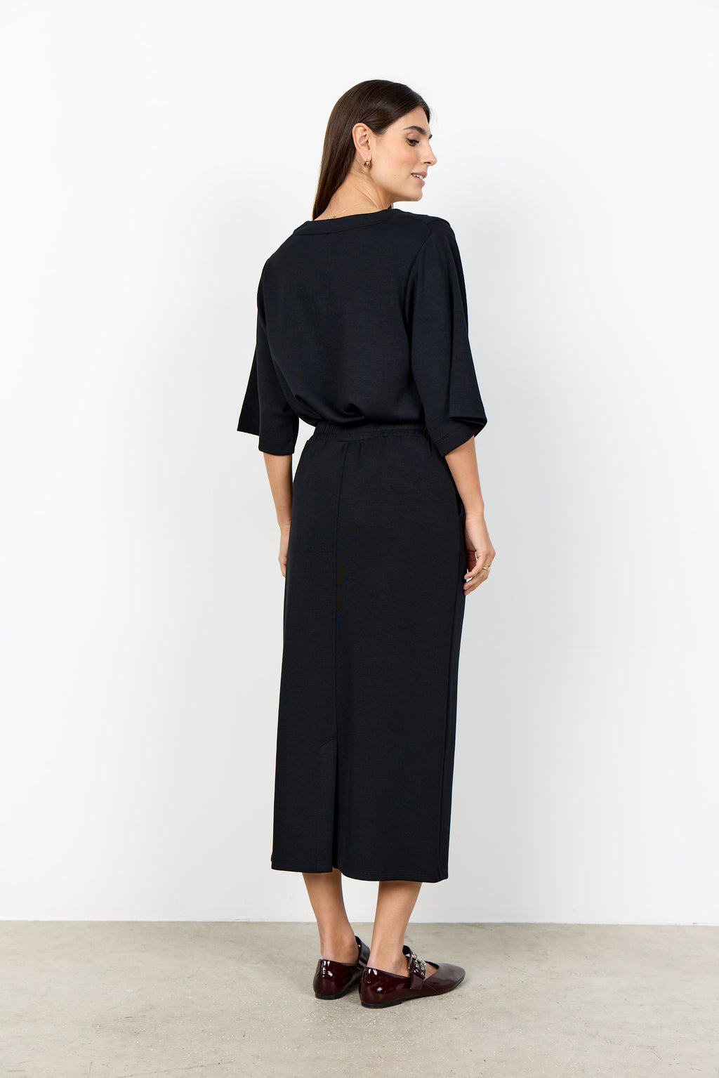 Banu Soft Drawstring Midi Skirt