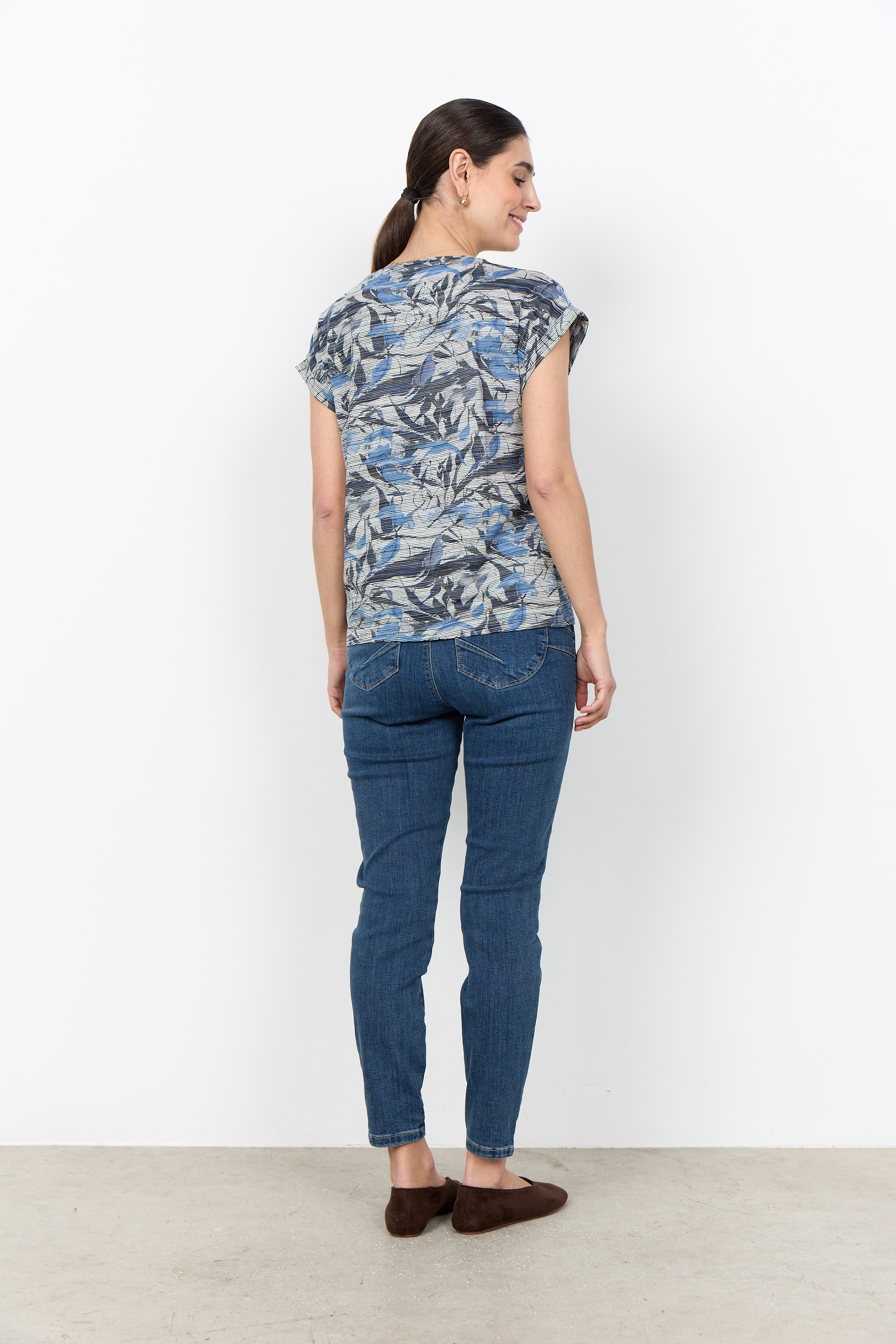 Galina Abstract Print Short Sleeve Shirt