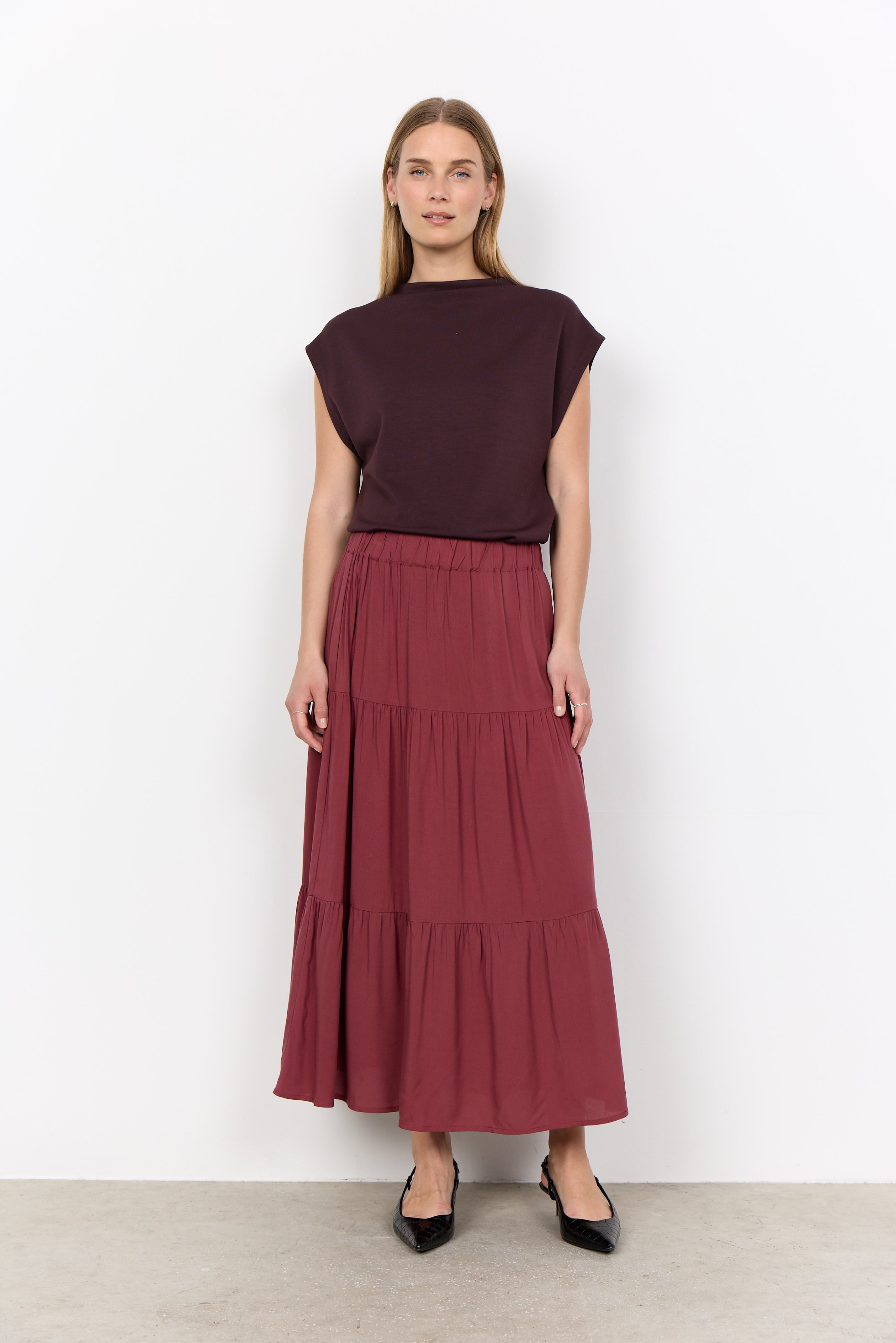 Banu Soft Sleeveless Mock Neck Top