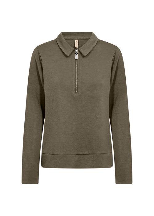 Banu Soft Quarter Zip Long Sleeve Top