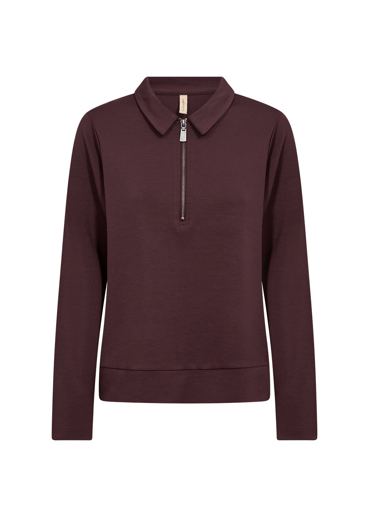 Banu Soft Quarter Zip Long Sleeve Top