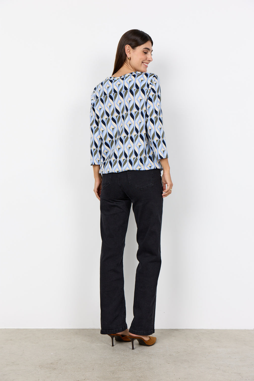Felicity 3/4 Sleeve Abstract Blouse