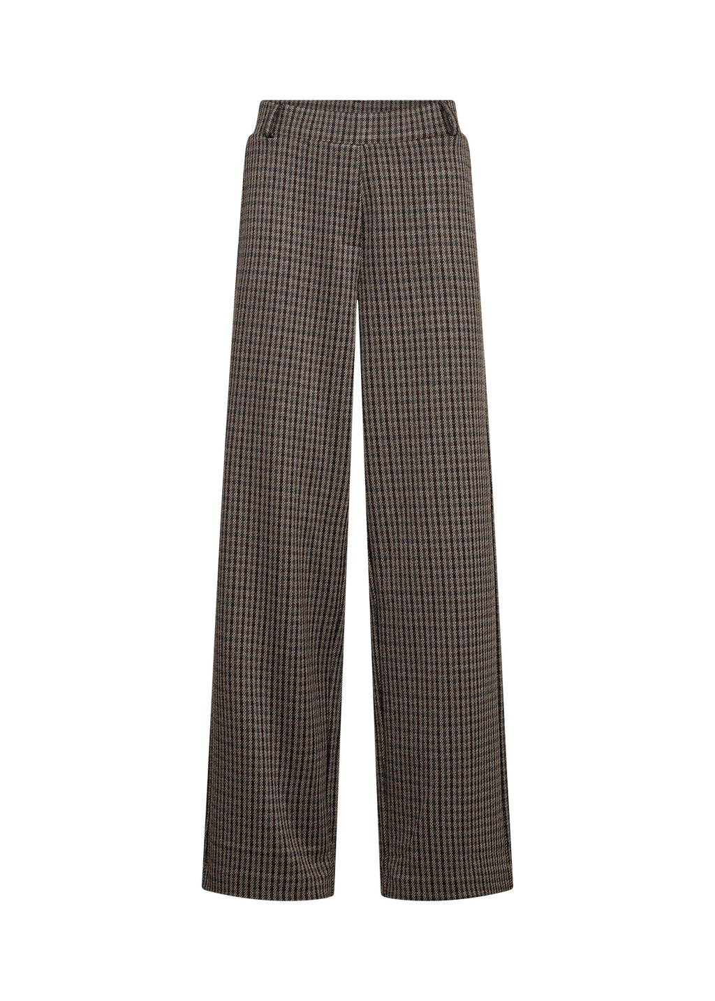 Hekla Wide Leg Plaid Print Trousers